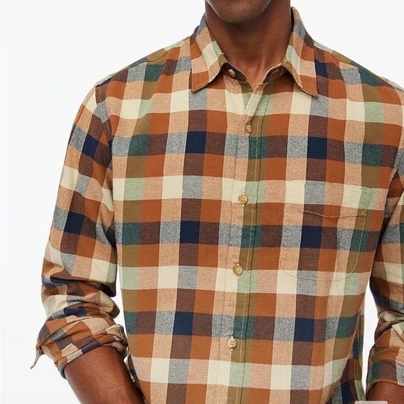 NWOT j crew Classic gingham flannel shirt - Picture 2 of 6